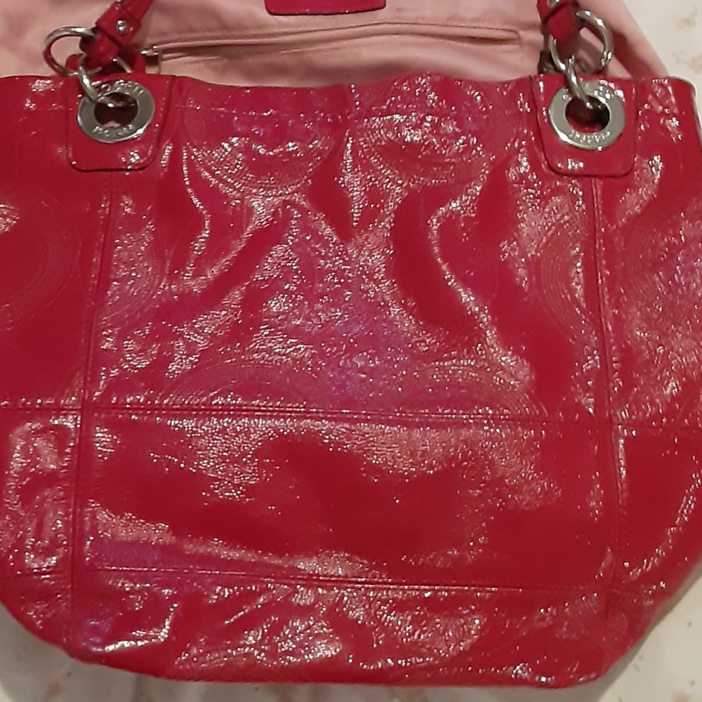 COACH Raspberry Tote - Picture 2 of 8